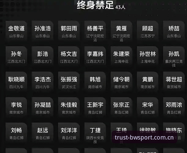 中国足协第三批禁足名单全面解析：从行业乱象到体育生态的重塑